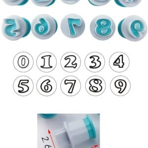 TPV® 10 Pcs Push Easy Big Number Fondant, Sugarpaste, Cookie Cutter