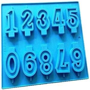 TPV® 10 Cavity Numbers (0-9) In Blocks Chocolate Candy Ice Candle Soap Mold Silicone Soap Mold For Birthday Cake Toppers Ice Cream Decoration