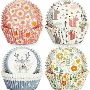 TPV® Cupcake Muffin Paper Liners Mould Cases 100-Pcs For Baking Birthday Party Holi