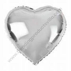 TPV® Heart Foil Balloon-Pack of 1 /Heart Foil Balloon for Valentines, Anniversaries, Decorations ( Silver )