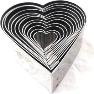 TPV® Steel Commercial Heart Shaped Cookie Cutter (Set Of 12 Cutters)