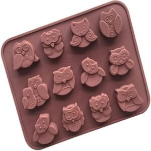 TPV® 12 Cavity Owls Shape Big Silicone Chocolate Mould