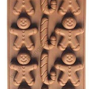 TPV® – 12 Cavity Silicone Gingerbread Man Chocolate Mould