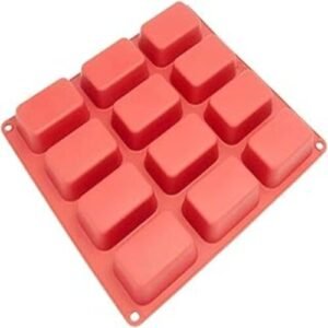 TPV® 12 Cavity Small Bread Loaf Mold Silicone Moulds For Soaps And Chocolate Jelly Desserts Mould