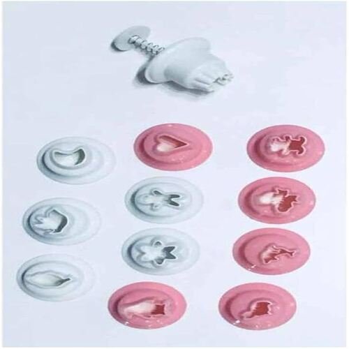 TPV® 12 Pcs Fondant/Ribbon Punching Cutter, Plungers