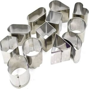 TPV® 12 Piece Multishaped Cookie Cutters Maid Of Stainless Steel