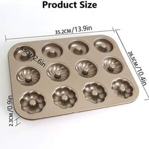 TPV® – 12 Cavity Nonstick Multiple Shapes Muffin Mould (Gold)