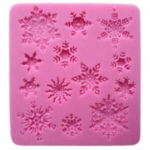 TPV® Snowflake Gum Paste 13 Cavity Silicone Mold For Fondant,  &  Chocolate Mould