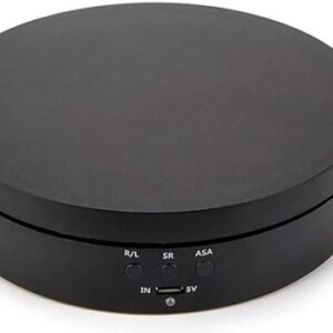 TPV® 6 inch , 3 Speed Electric Motorized Turntable Mini Rotating Mirror Display Stand for Jewelry | Black