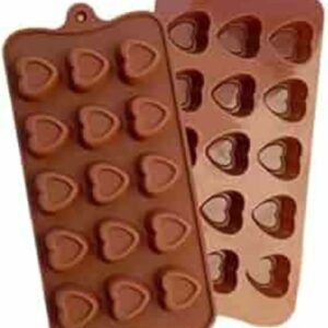 TPV® 15 Cavity Deep Heart Shape Silicone Chocolate Mould