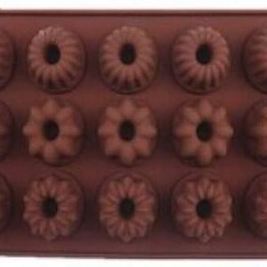 TPV® 15-Cavity Donut Shape Silicone Brown Chocolate Moulds