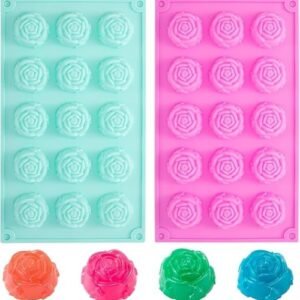 TPV® – 15 Cavity Rose Shape Silicone Mould