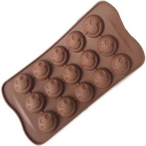 TPV® 15-Cavity Silence Smiley Shape Silicone Brown Chocolate Moulds