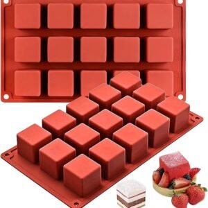 TPV® – 15 Cavity Square Cube Shape Silicone Mould For Making Soap, Chocolate