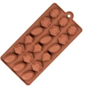 TPV® - 18 Cavity Diamond Gem Shape Silicone Chocolate Mould