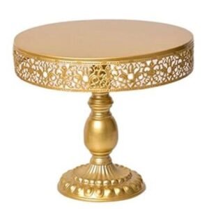 TPV® 1 Pcs Cake Stands Cake Shelf Gifts Round Dessert Storage for Party Home Event Gold
