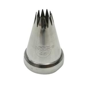 TPV® - 1Pc Noor Cake Icing Tip Icing Nozzle No – 46 No. - Long 12 Teeth Open