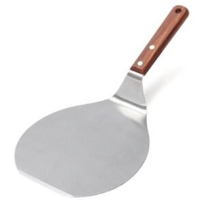 TPV®- 1Pc Stainless Steel Pizza Spatula Peel Shovel Cake Lifter Wood Handle Plate Holder Baking Tool Baking Homemade Pizza