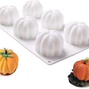 TPV® - 1Pcs 6 Cavity Silicone Mould For Chocolate, Jelly And Candy - Pumpkin - Colour Random