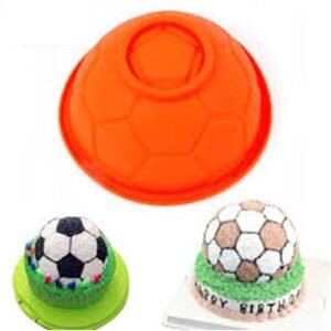 TPV® 1Pcs 3D Football Soccer Silicone Cake Mould Non-Stick Fondant Chocolate Soap Mousse Molds TPV® Baking Tools