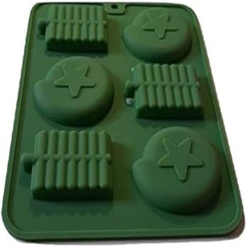 TPV® 2 Different Diwali Firework Shape Silicon Mold/Mould For Ice Cake Chocolate Butter Decoration Jelly Tray Bakeware For Kids 6 Cavities