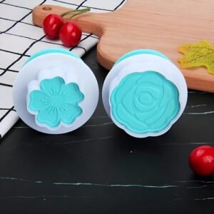 TPV® - 2 Pc Flower Plunger Cutter For Fondant Cake Decoration