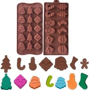 TPV® – 2 Pc Combo Silicone Chocolate Mould For Merry Christmas
