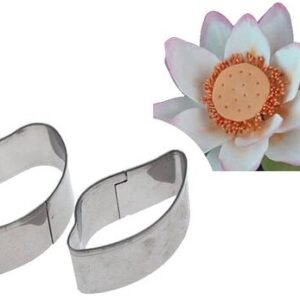 TPV® 2 Pcs New Lotus Cutter Set Bakeware Mould Biscuit Mould Set Sugar Arts Fondant Tools