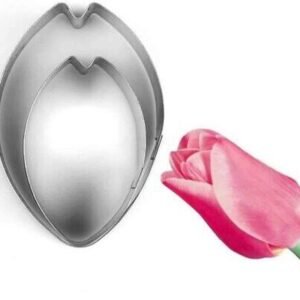 TPV® 2 Pcs Tulip Petals Shape Cutter Bakeware Mould Biscuit Mould Set Sugar Arts Fondant Tools