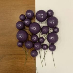 TPV® – 20 Pc Lavender Faux Balls Topper For Cake & Cupcake Decoration.