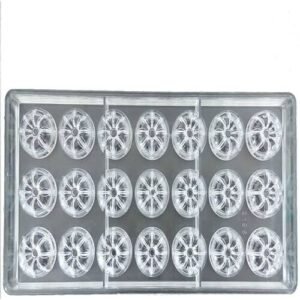 TPV® 21 Cavity Flower Moon Cake Shape Hard Plastic Inject Polycarbonate Pc Cake Chocolate Mould