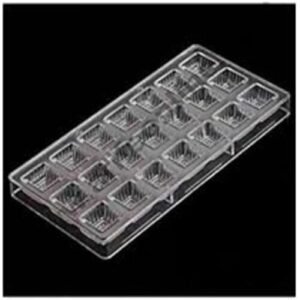 TPV® 21 Cavity Grainrain Square Plum Chocolate Molds,Kitchen Baking Tools Mini Fondant Cake Chocolate Making Polycarbonate Moulds
