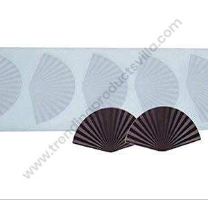 TPV® Fan Shape Garnishing Flowers, pisara Sheet for Chocolate and Cake