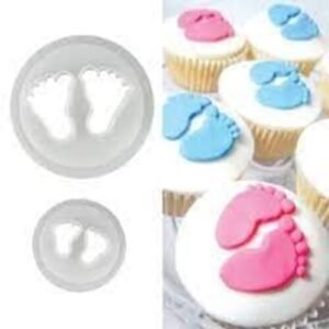 TPV® 2 pcs Baby Feet Cutter Mould Fondant Cutter Gumpaste Cake