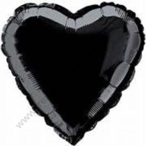 TPV® Heart Foil Balloon-Pack of 1 /Heart Foil Balloon for Valentines, Anniversaries, Decorations ( black )
