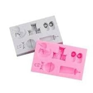 TPV® Silicone Mold Duck Bottle Nipple Alphabet Block Shoes Baby Toy Series Moul