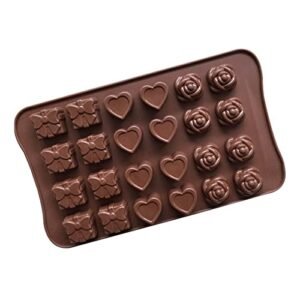 TPV® – 24 Cavity Heart Rose Silicone Chocolate Mould