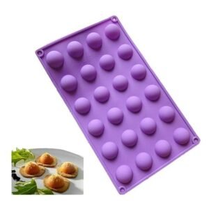 TPV® – 24 Cavity Silicone Semicircle Half Round Mould For Cake, Soap, Etc