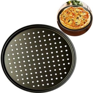 TPV® 28Cm Nonstick Pizza Pan Baking Tray Plate With Holes Pizza Baking Tool