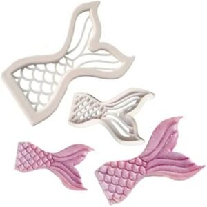 TPV® 2Pcs Mermaid Tail Cutters Fondant Tool