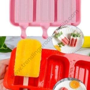 TPV® 3 Cavity White Chocobar Silicone Cakesicle Mold Popsicle Easy Ice Cream Bar Mold