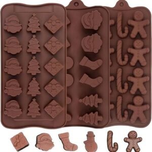 TPV® – 3 Pc Combo Silicone Chocolate Mould For Merry Christmas