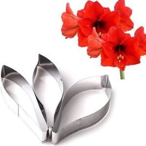 TPV® 3 Pcs Amaryllis Petals Cutter Bakeware Mould Biscuit Mould Set Sugar Arts Fondant Tools