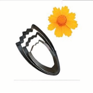 TPV® 3 Pcs Calliopsis Design, Marigold Petals Shape Cutter Bakeware Mould Biscuit Mould Set Sugar Arts Fondant Tools