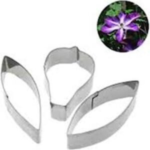 TPV® 3 Pcs Clematis Shape Cutter Bakeware Mould Biscuit Mould Set Sugar Arts Fondant Cake Decoration Tools