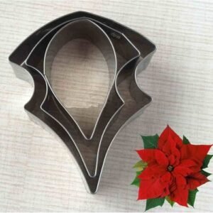 TPV® 3 Pcs Lily Poinsettia Sugarcraft Shape Cutter Bakeware Mould Biscuit Mould Set Sugar Arts Fondant Tools