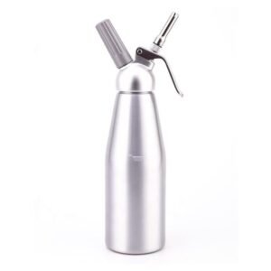 TPV® Aluminium Cream Whipper 1000ml | Durable Whipped Cream Dispenser for Home & Commercial Use | 3 Nozzles, Charger Holder, Brush