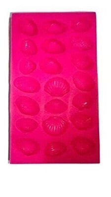 TPV® Silicone Marzipan Mould 21-Cavity Big Slab Marzipan Mould, Christmas Sweet Chocolate Mould, Silicone Marzipan Mould, Pink, 15 x 15 x 3 cm