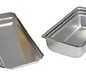 TPV® Aluminum tin Bread Mold Box with Cover Multipurpose Cake Mold with Lid Set of 3 (400,500,750gm)
