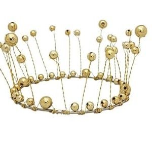 TPV®  cake decoration crown topper golden colour ( Pack of 1 )
